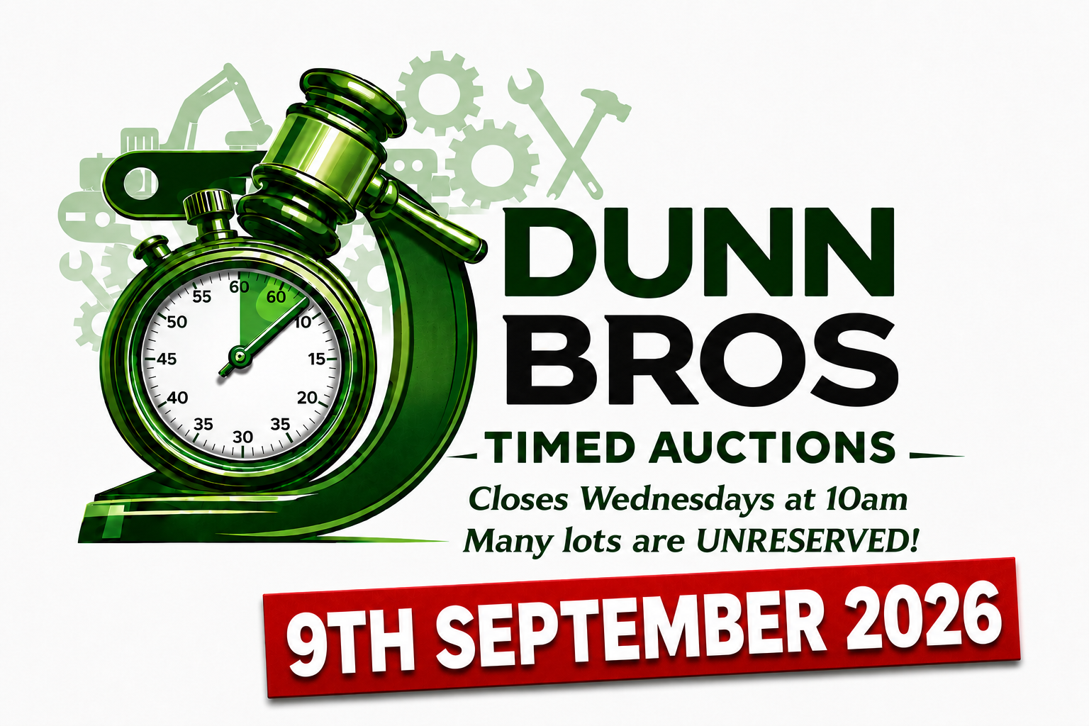 September 9th 2026 10AM Commercial,  Plant, Machinery and Agricultural Equipment - TIMED 
